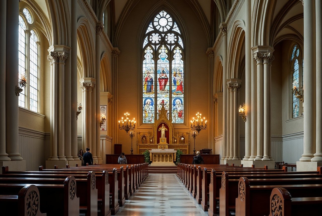 Side altar with statuary intact