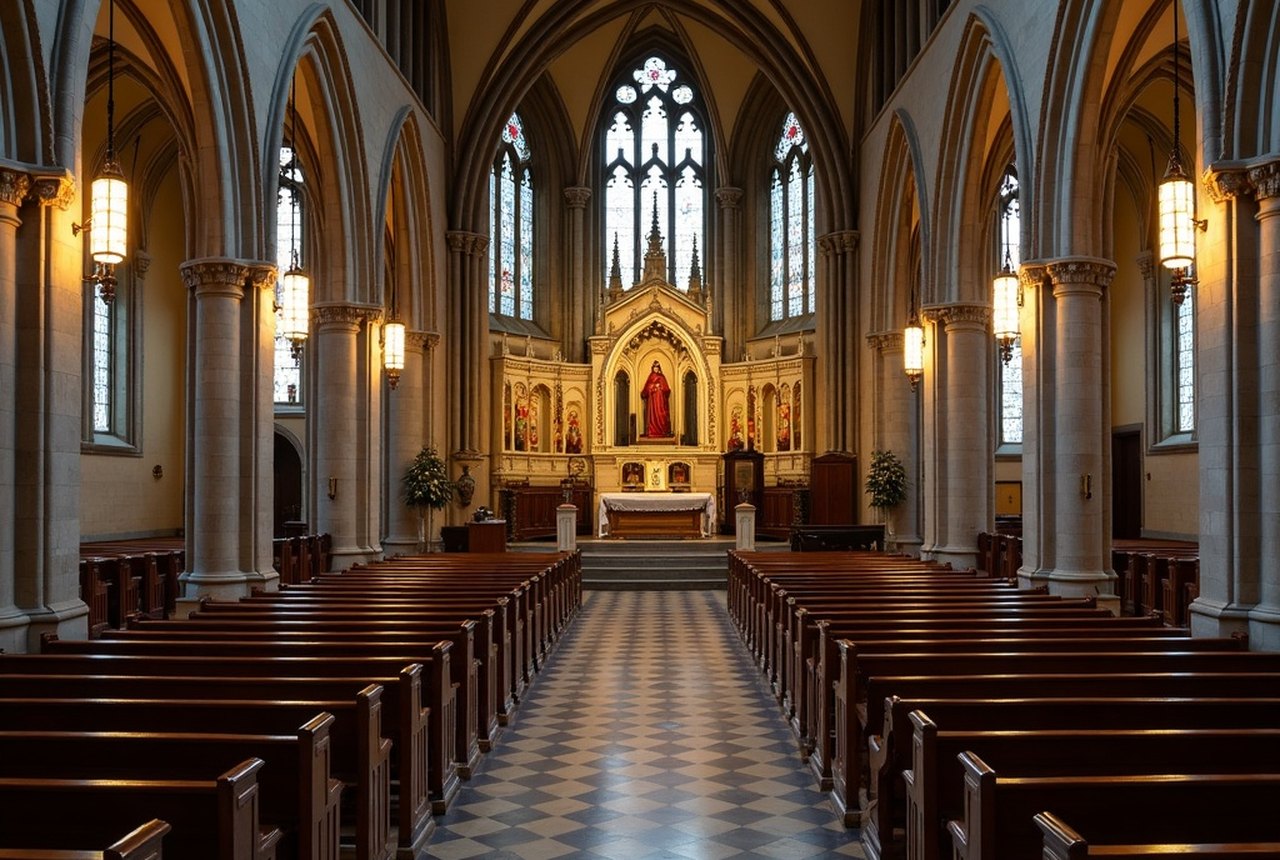 Interior devotional altar or ex-voto display, St. Leonard's