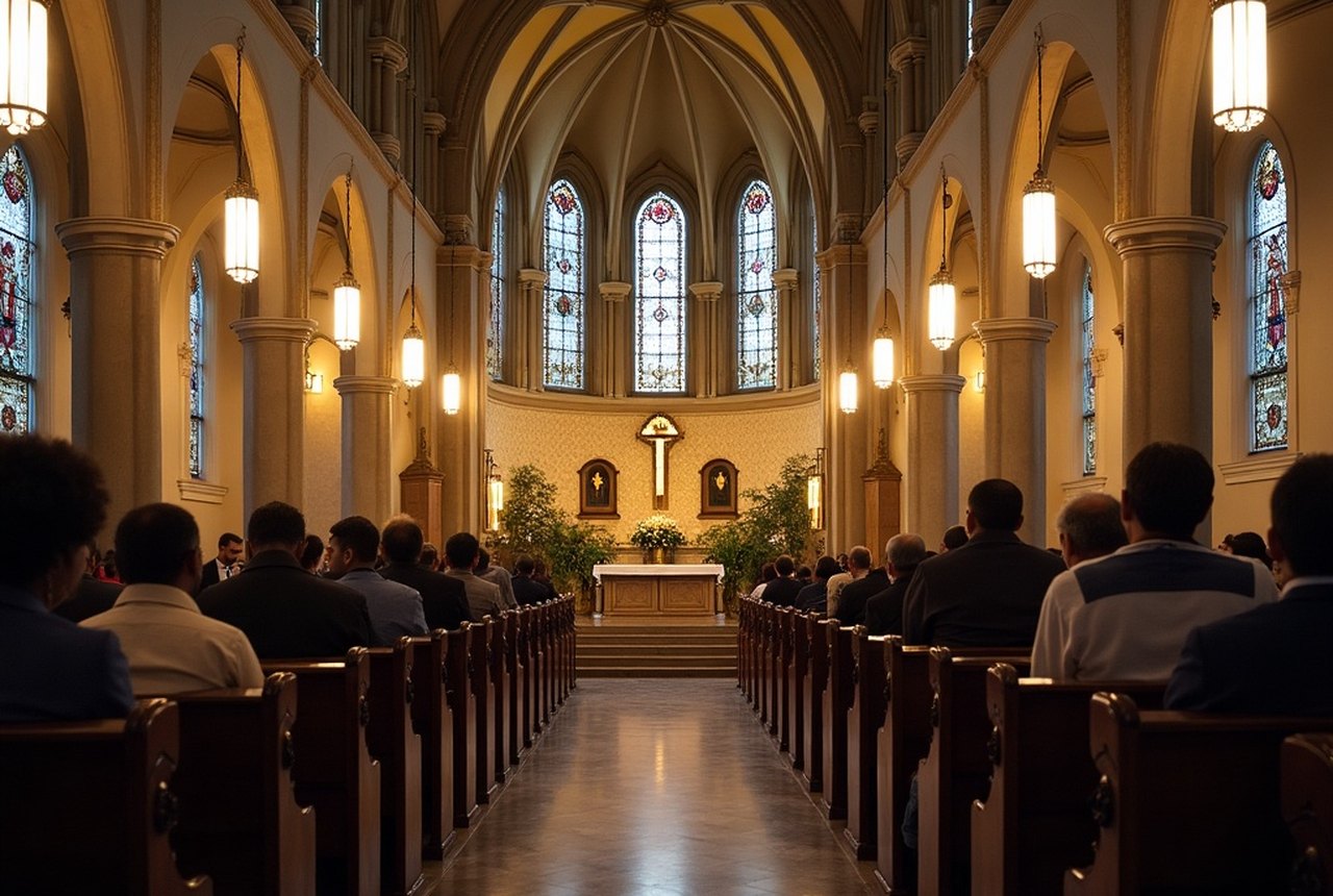 Cape Verdean community gathering or parish interior