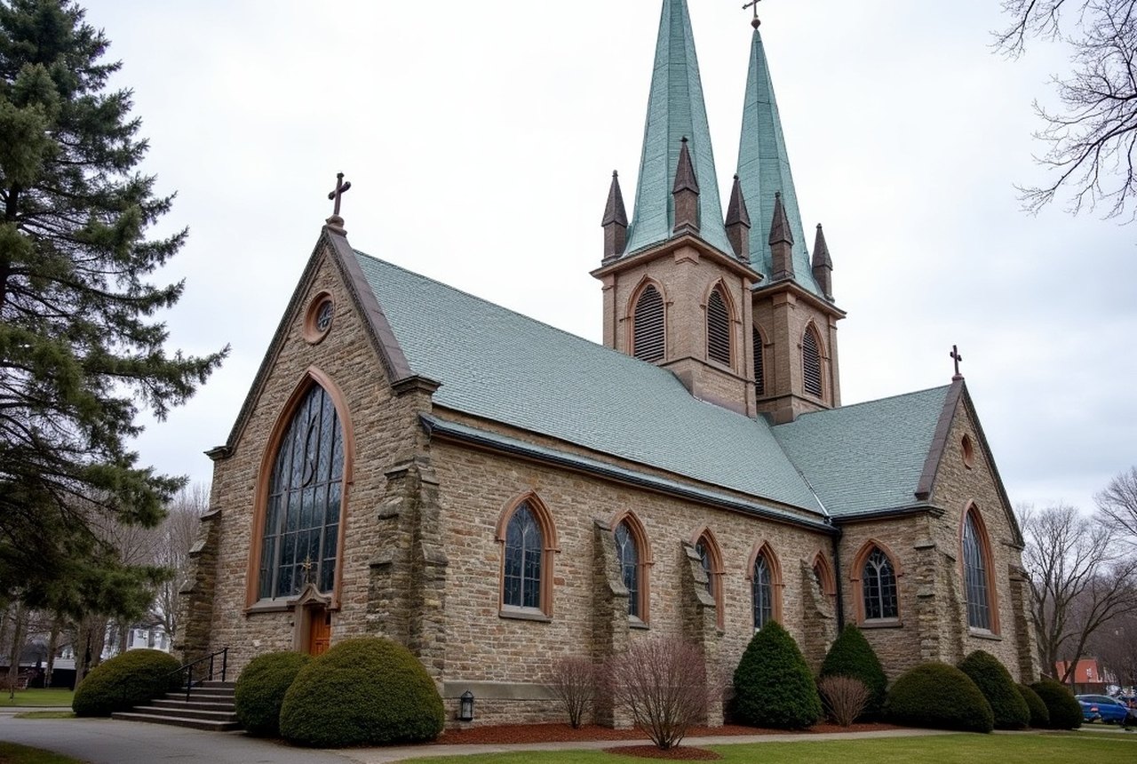 St. Stanislaus Kostka Church exterior, Adams