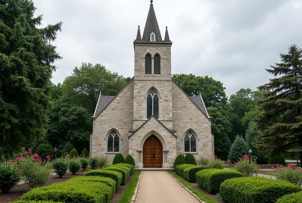 La Salette Shrine gardens or Stations of the Cross, Attleboro