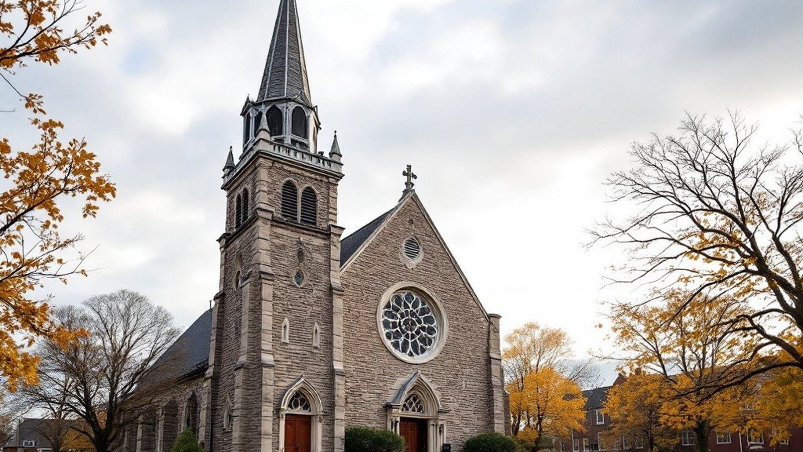 Exterior of St. Stanislaus Kostka Church, Adams