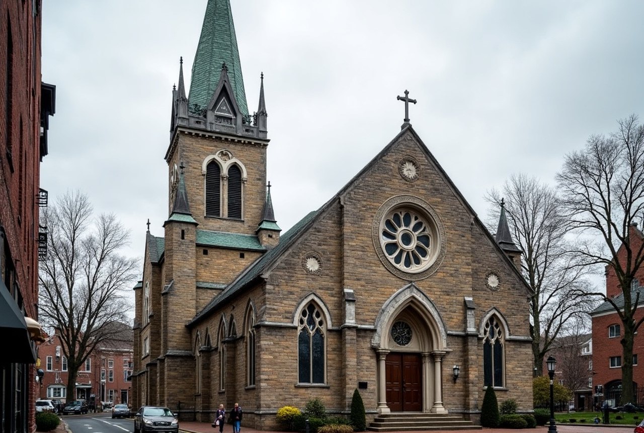 Trinity Church base courses with visible puddingstone